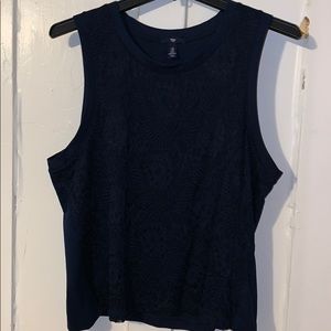 Gap. Navy Lace Tank Top. XL.